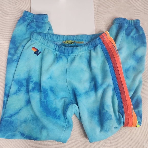 Aviator Nation Blue Tie Dye Sweatpants - Picture 3 of 8
